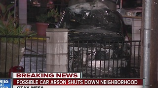 Possible car arson with note and bullets left