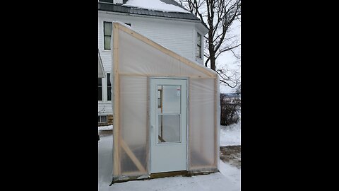 Wood Frame Polyethylene Greenhouse Done