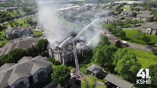 DRONE VIDEO: Overland Park apartment fire