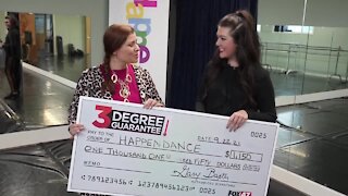 Happendance awarded $1,150 from three degree guarantee