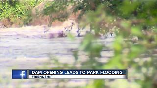 Dam opening leads to park flooding