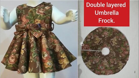 umbrella dress cutting and stitching//umbrella cutting frock - YouTube