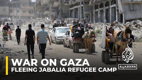Palestinians flee Jabalia as Israeli military increase attacks on northern Gaza