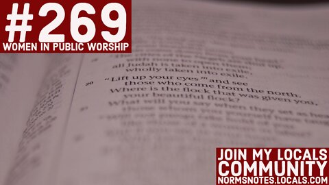 Bible Q-n-A 269: Women in Public Worship