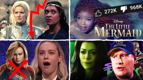 Rings Of Power ATTACKS Fans, Disney Little Mermaid DISASTER, Brie Larson's Captain Marvel MELTDOWN