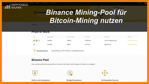 Binance Mining-Pool für Bitcoin Mining nutzen