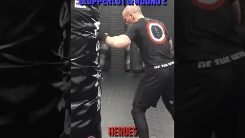 Heroes Training Center | Kickboxing & MMA "How To Double Up" Hook & Hook & Uppercut & Round 2#Shorts