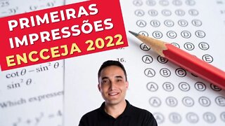 PRIMEIRAS IMPRESSÕES SOBRE A PROVA DO ENCCEJA 2022!