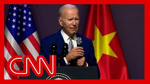 See the moment Biden press conference ends abruptly in Vietnam