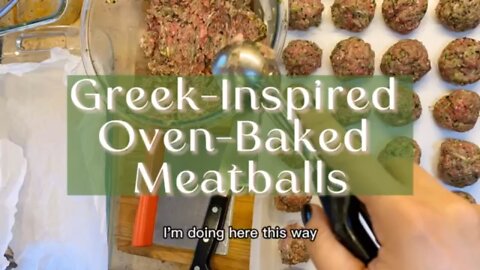 Greek-Inspired Oven-Baked Meatballs