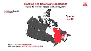 COVID 19 Confirmed Cases In Canada As Of April 8