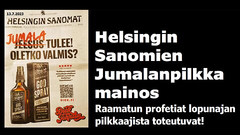 Helsingin Sanomien Jumalanpilkka mainos