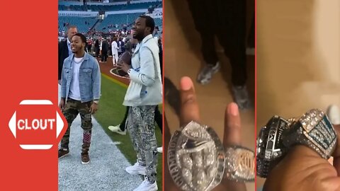 Meek Mill Shows Off His Championship Rings & Gets Escorted To Super Bowl LIV!