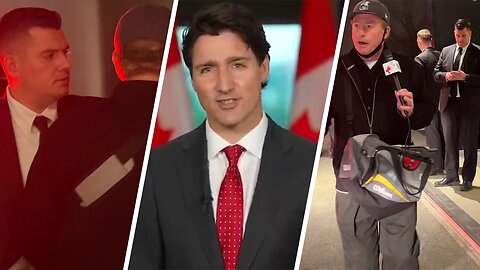 Justin Trudeau’s Royal Canadian Mounted Henchmen protect the PM from insensitive questions