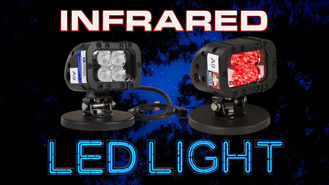 Infrared LED Light Emitter - Extreme Environment - Magnetic Base - 90'L X 70'W Spot Beam - 12 Watts
