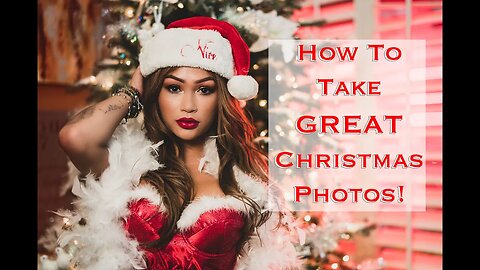 How To Take GREAT Christmas or Holiday Photos with a Tree, Lights, and a Friend or Family Member