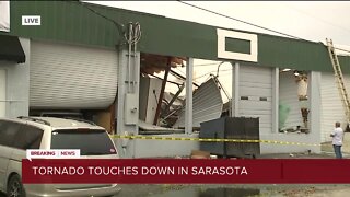 Sarasota Police share video of a tornado hitting part of the city