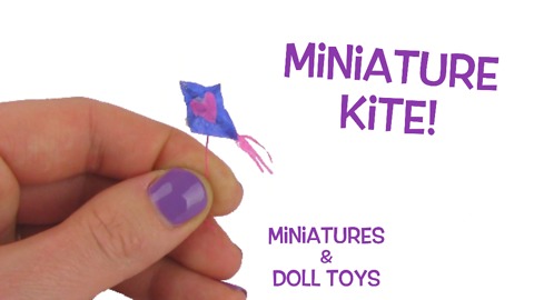 DIY tiny miniature kite for your Barbie dolls