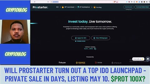 Will Prostarter Turn Out A Top IDO Launchpad - Private Sale In Days, Listing May 10. $PROT 100X?