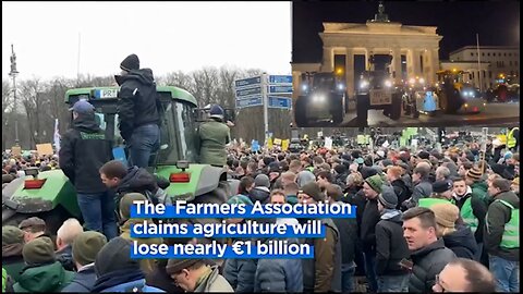 💥Berlin Uprising: German farmers storm the capital with tractors 🚜🚜🚜🚜