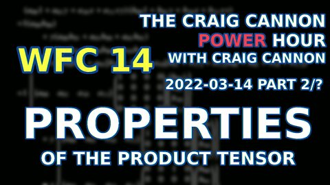 Bitcoin is Properties of the Product Tensor | WFC 14 [SIQA-2022-03-14-PT2]