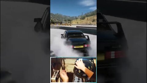 Drifting a Mercedes-Benz 190 E in Forza Horizon 5 on a custom track #shorts