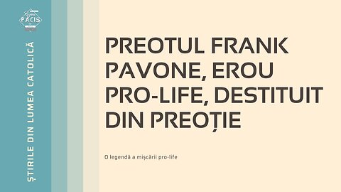 Preotul Frank Pavone, erou pro-life, destituit din preoție. Știri din Lumea catolică