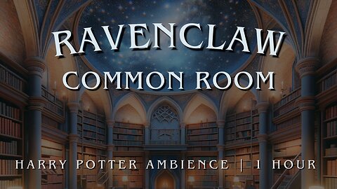 Ravenclaw Common Room *1 Hour* | Harry Potter Ambience ✨ Wind, page turning, & more!
