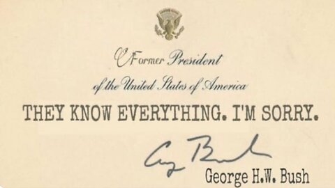 "THEY KNOW EVERYTHING. I'M SORRY." The Mysterious Letter the Demons received at George H.W. Bush Sr. State Funeral