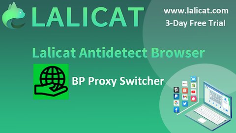 BP Proxy Switcher Chrome Extension Settings on Lalicat Virtual Browser