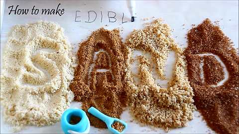 How to make edible sand for cake decorating