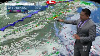 Cesar Cornejo's WMAR-2 News Weather Forecast for Sunday Evening