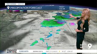 Gusty winds, rain, mountain snow, and colder air coming