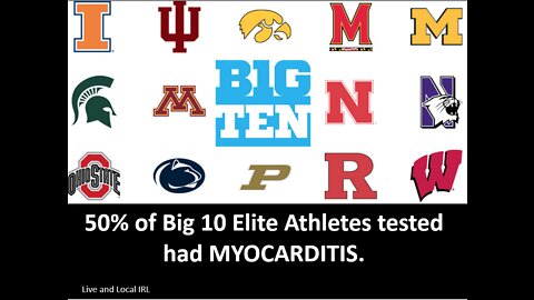 OMG - 50% of Big10 elite athletes tested had myocarditis!