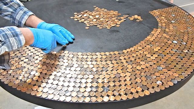 How To Create An Incredible Penny Table Top