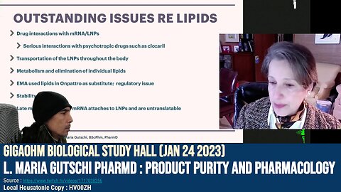 GigaohmBiological (Jan 24 2023) L Maria Gutschi PharmD: product purity + pharmacology (Pfizer mRNA)