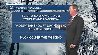 Snow chances increase