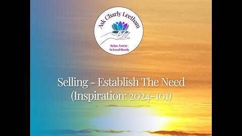Selling - Establish The Need (2024/101)