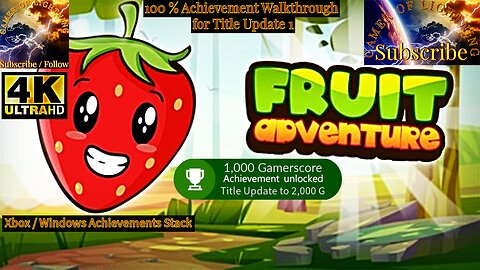 Fruit Adventure 100% Achievement Walkthrough Title Update 1 (Xbox Series X Gameplay)