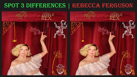 Spot the 3 differences | Rebecca Ferguson