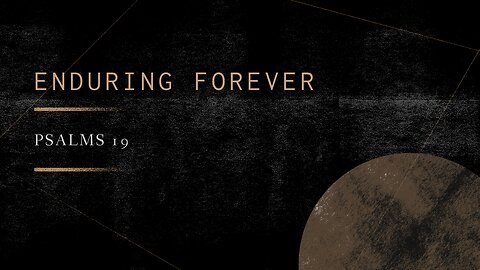 Enduring Forever - Pastor Jeremy Stout