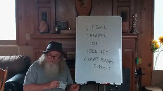 LEGAL TENDER OF IDENTITY COURT BANK DEPOSIT