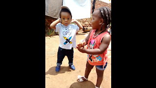 KIds Vibing to a amapiano hit song