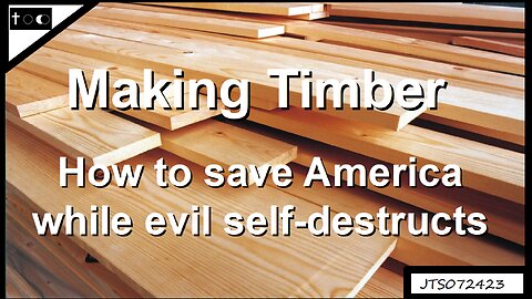 Making Timber: How to save America while evil self-destructs - JTS07242023