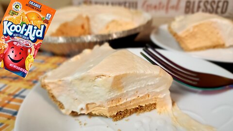Orange Kool-Aid Creamsicle Cheesecake No Bake Pie