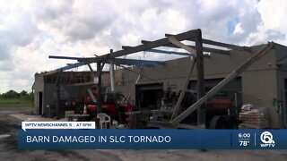 Tornado damages barn in St. Lucie County