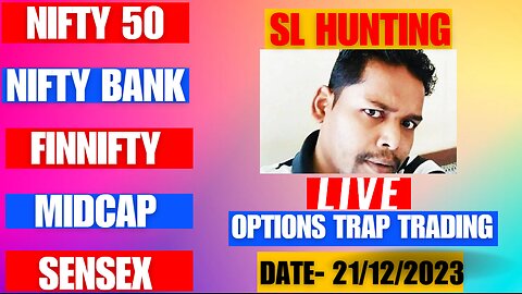 21 December 2023 Nifty50 Nifty Bank Fin Nifty Live Analysis @optionstrader86 #livetrading #live