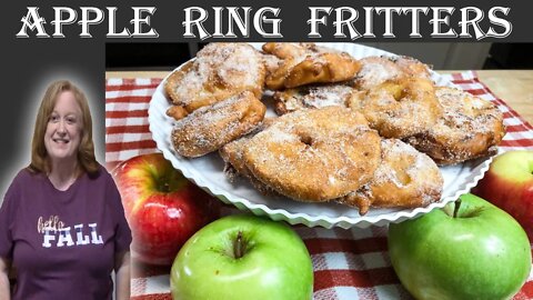 APPLE RING FRITTERS RECIPE | It's Fall Y'all | Bake with Me Easy Apple Dessert