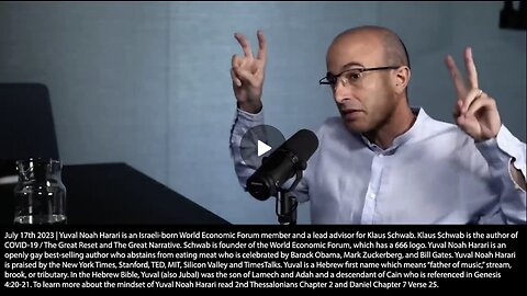 Yuval Noah Harari | SHOCKER!!! BUTT-BREAKING NEWS!!! THIS JUST IN!!! When We Look Back In the "ANALS" of History, Will We Find That Yuval Noah Harari Was the False Prophet?