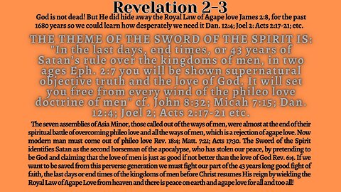 Revelation 2- 3. DO YOU UNDERSTAND THE MYSTERIES OF THE SECOND COMING OF CHRIST MATT.13:11?
